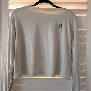 Peloton Women's Off-White Long Sleeve Tee